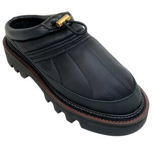 Sacai Black Micro Puffer Mules